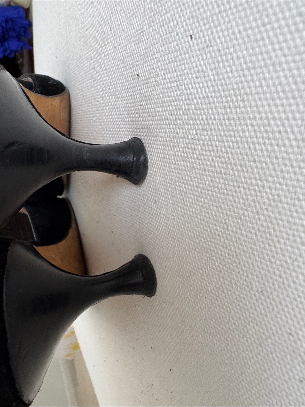 Manolo Blahnik Black Suede Lace Up Pointed Toe Kitten Heel Mules Y2K - Picture 8 of 9